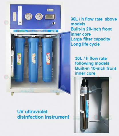 Laboratóriumi ioncserélt Víz Gép, Ipari Víztisztító Berendezés, Ultra Tiszta Víz Berendezés fajlagos ellenállás Kijelző (120L/H)