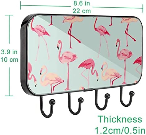 Ragasztó Rozsdamentes Acél Kampókat Törölközőt Kabát Fal Horog Megakadt a Fürdőszobában vagy a Konyhában Flamingo Madár Háttér