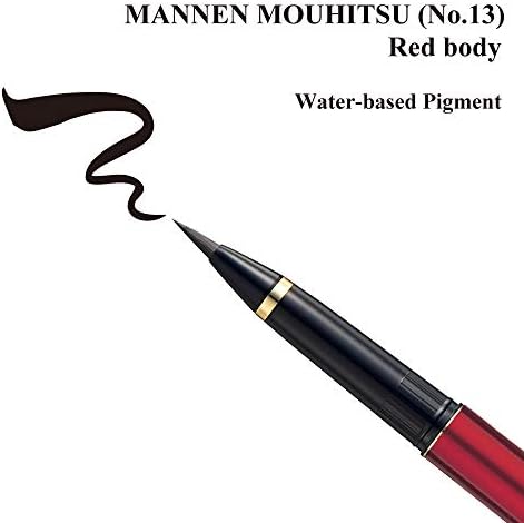 Kuretake MANNEN MOUHITSU ecset, toll, 3 fekete tintapatron-utántöltő, AP-Hitelesített, japánban készült, betűk, illusztráció,