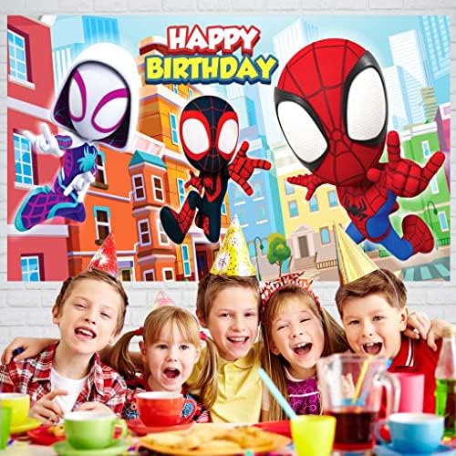 Pókember A Csodálatos Barátaid Születésnapjára Hátteret, Pókember Fotózás Hátteret Gyerekek Boldog Szülinapot Fél Banner