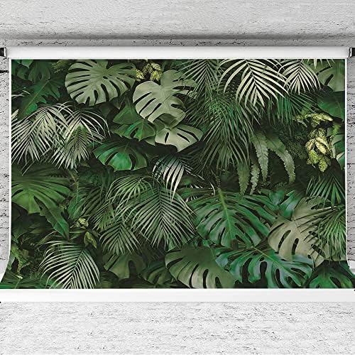 10x8ft Zöld Trópusi pálmalevelekből Kép Fotózás Hátteret Jungle Safari Növények Fotó Háttér Hawaii Luau Parti Dekoráció Zászló