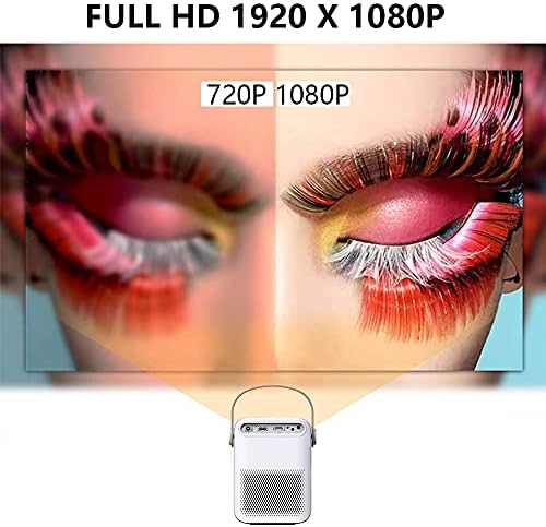 WDBBY Projektor 1080P Full Hd Mini Projektor Haza ET30 Színház 4K Viedo Fürkész Hordozható Led Okostelefon (Méret : Android)