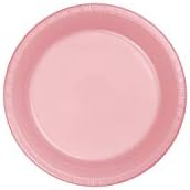 Kreatív Átalakítása Érintse meg a Színes Műanyag Ebéd Lemezek Party Kellékek, 7, Classic Pink