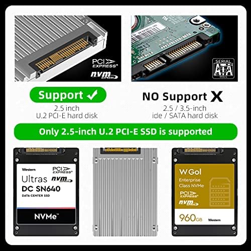 FEIFANZHE 2.5 - Os U. 2 PCI-E Merevlemez Burkolat SFF-8639 bővítőkártya, U. 2 USB 3.20 Adapter 10Gbps, hogy NVMe SSD Olvasó