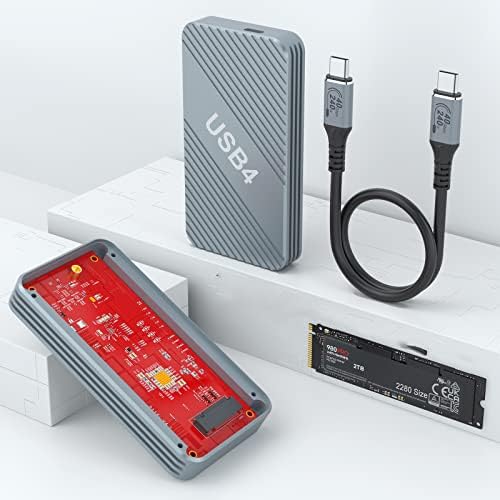 40Gbps M. 2 NVMe SSD Burkolat, Alumínium USB4 Külső Merevlemez Burkolat a Thunderbolt 3/4 USB4.0/3.2/3.1/3.0, Thunderbolt