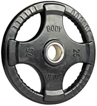 Body-Solid Gumi Bevonatú Olimpiai Súly Lemez (1) csúszásgátló Markolat - Tökéletes erősítő Edzés, Otthoni Edzőterem, valamint