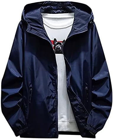 Ymosrh Eső Kabátok Férfi Vízálló Téli Alkalmi Color Plus Size Kapucnis Cipzáras Szabadtéri Sport Kabát Egyetemi Kabát